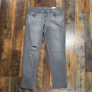 NWT INC Denim Mid Rise Straight Grey Jeans